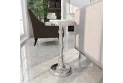 22" Aluminum Table 26 22" Aluminum Table -Home Furniture 90207 silver metal accent table room 90