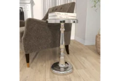 22" Aluminum Table 28 22" Aluminum Table -Home Furniture 90207 silver metal accent table room 92
