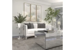 22" Aluminum Table 29 22" Aluminum Table -Home Furniture 90207 silver metal accent table room 93