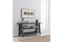 Jaxon Console Table -Home Furniture 92041 black wood sofa table room 08