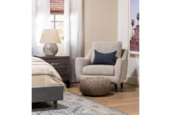 Pouf- Charcoal Jute -Home Furniture 99655 grey fiber pouf room 42