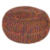 Pouf-Multicolor Gold