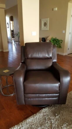 Scorpio Brown Wallaway Swivel Glider Recliner -Home Furniture normal 36