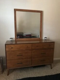 Alton Cherry 6 Drawer Dresser/Mirror -Home Furniture normal 72