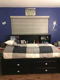 Summit Black Full Bookcase Daybed Bed With 4-Drawer Storage Unit -Home Furniture normal 78